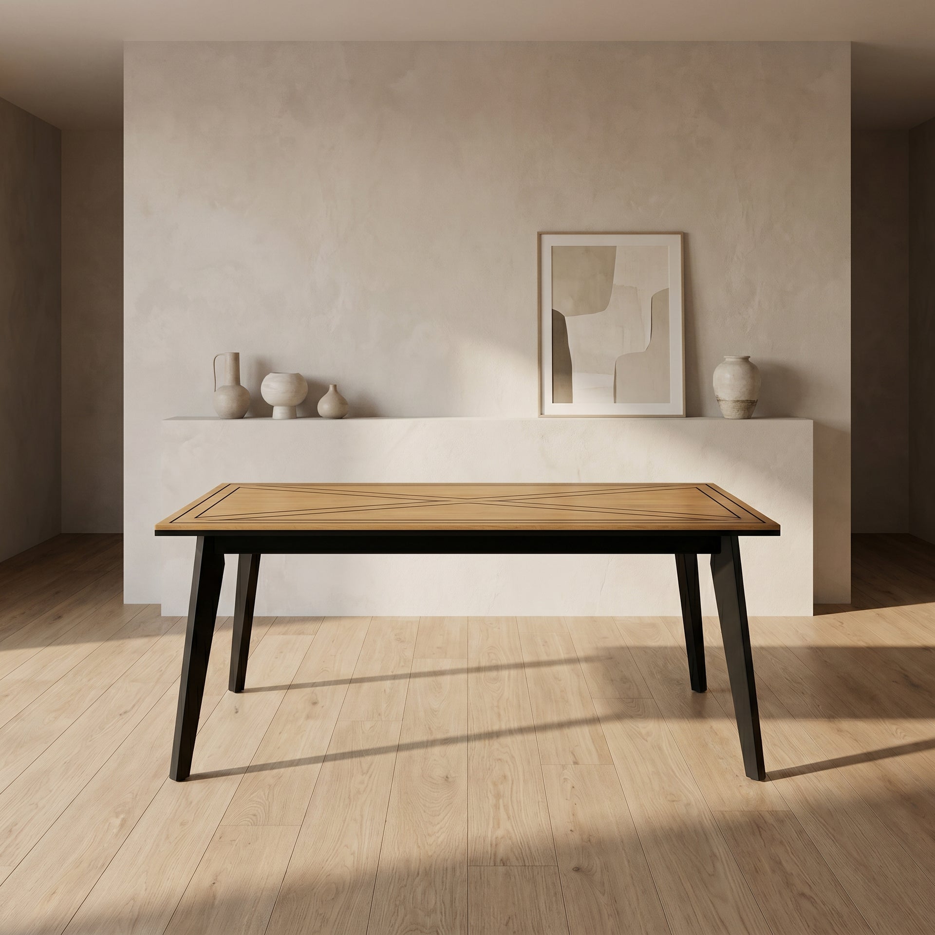 Dark Walnut 6 Seater Dining Table by Zodiya