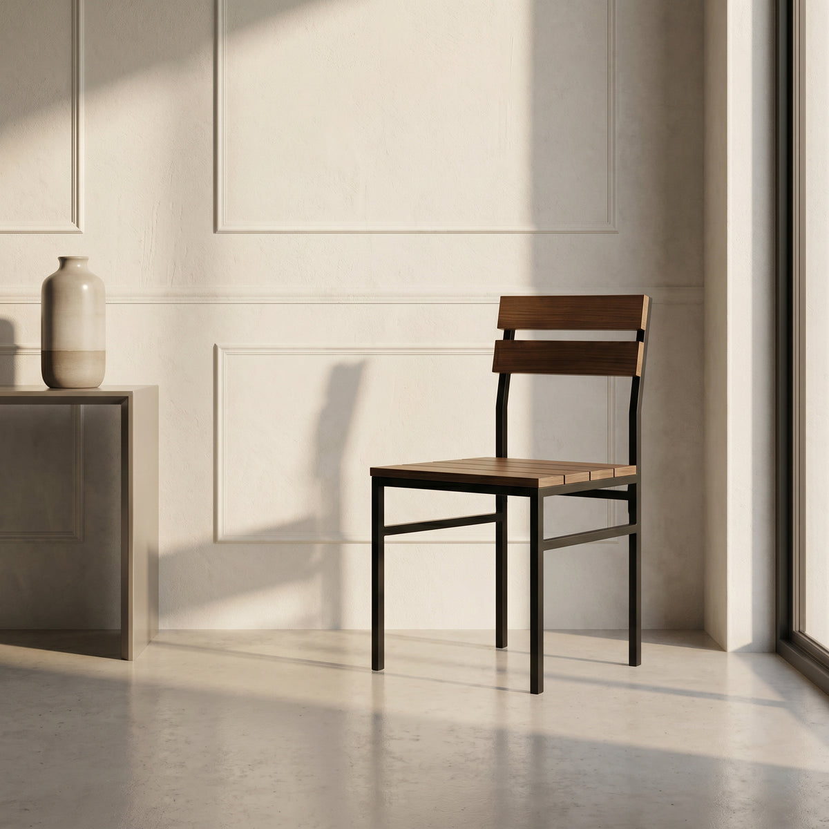 Omaha Wood and Metal Dining Chair by Zodiya