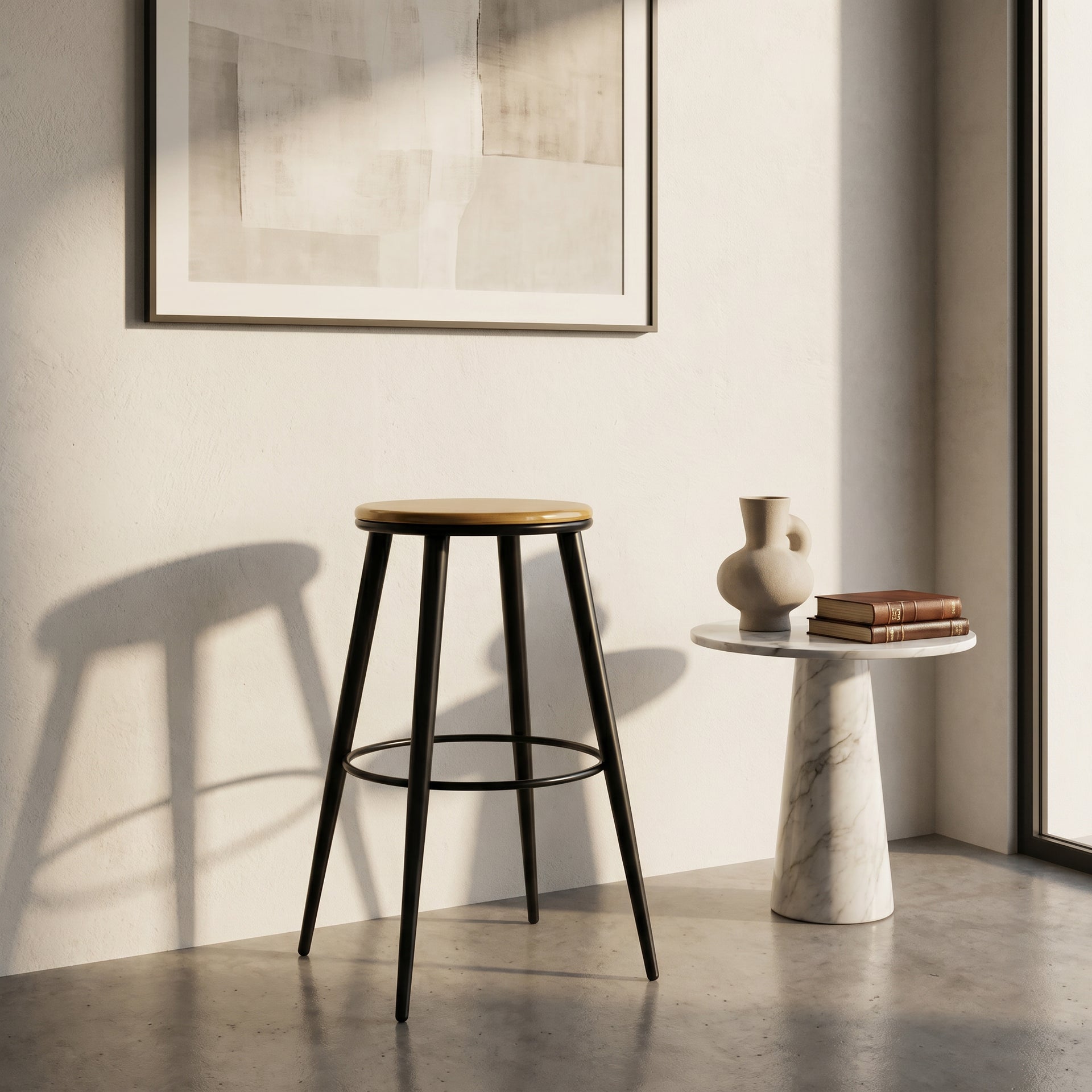 ZDY-ARI BAR STOOL BLACK 45x41x74