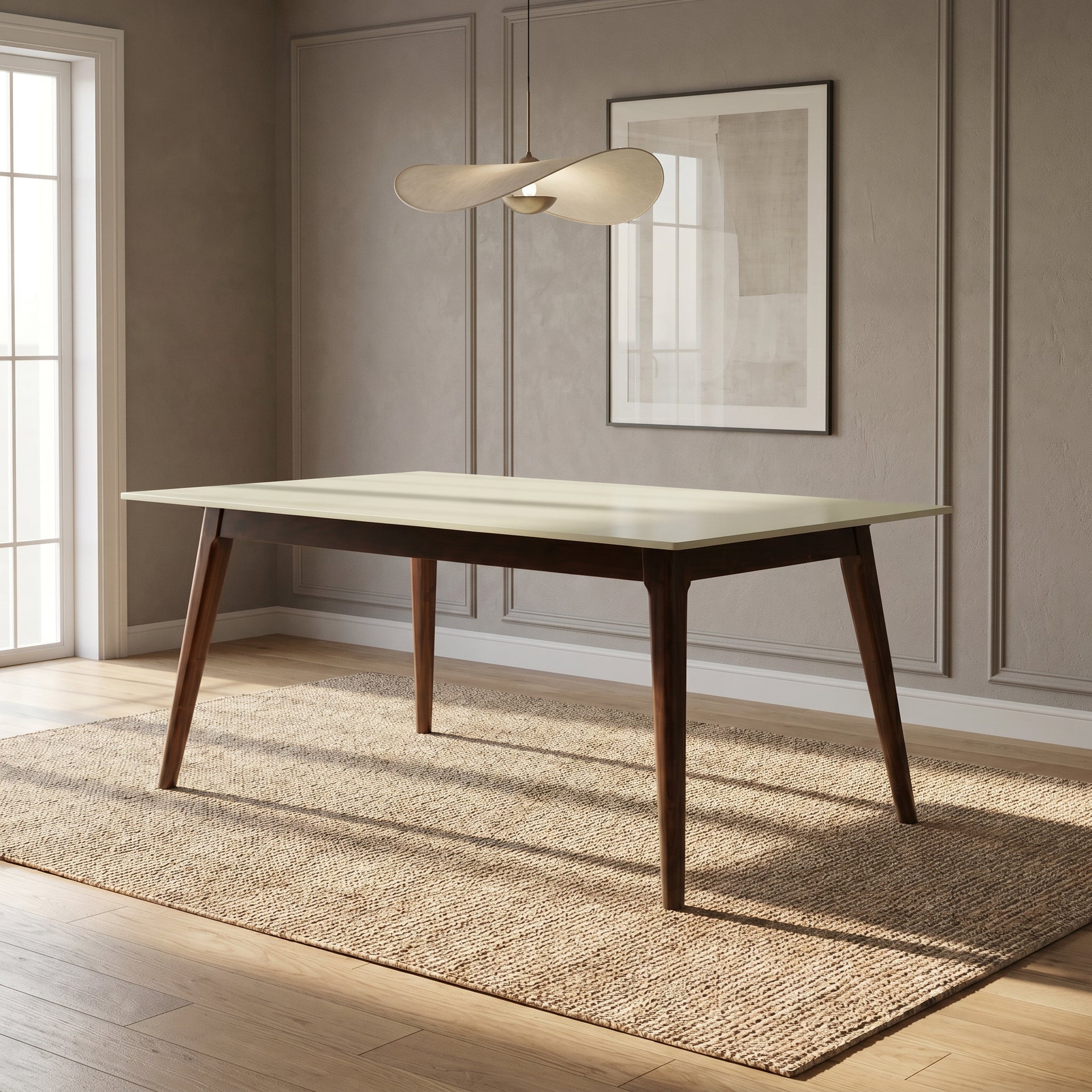 ZDY-FTT 06-Dining Table 6 Seater With Marble Top