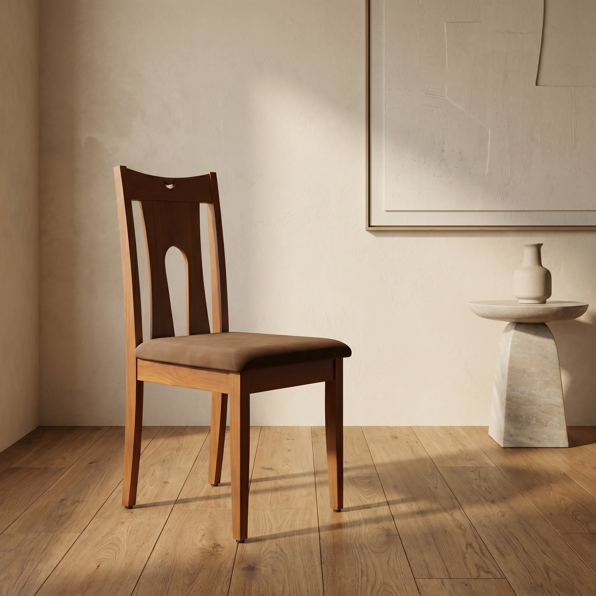 Wooden Cushioned Dining Chair by Zodiya-1