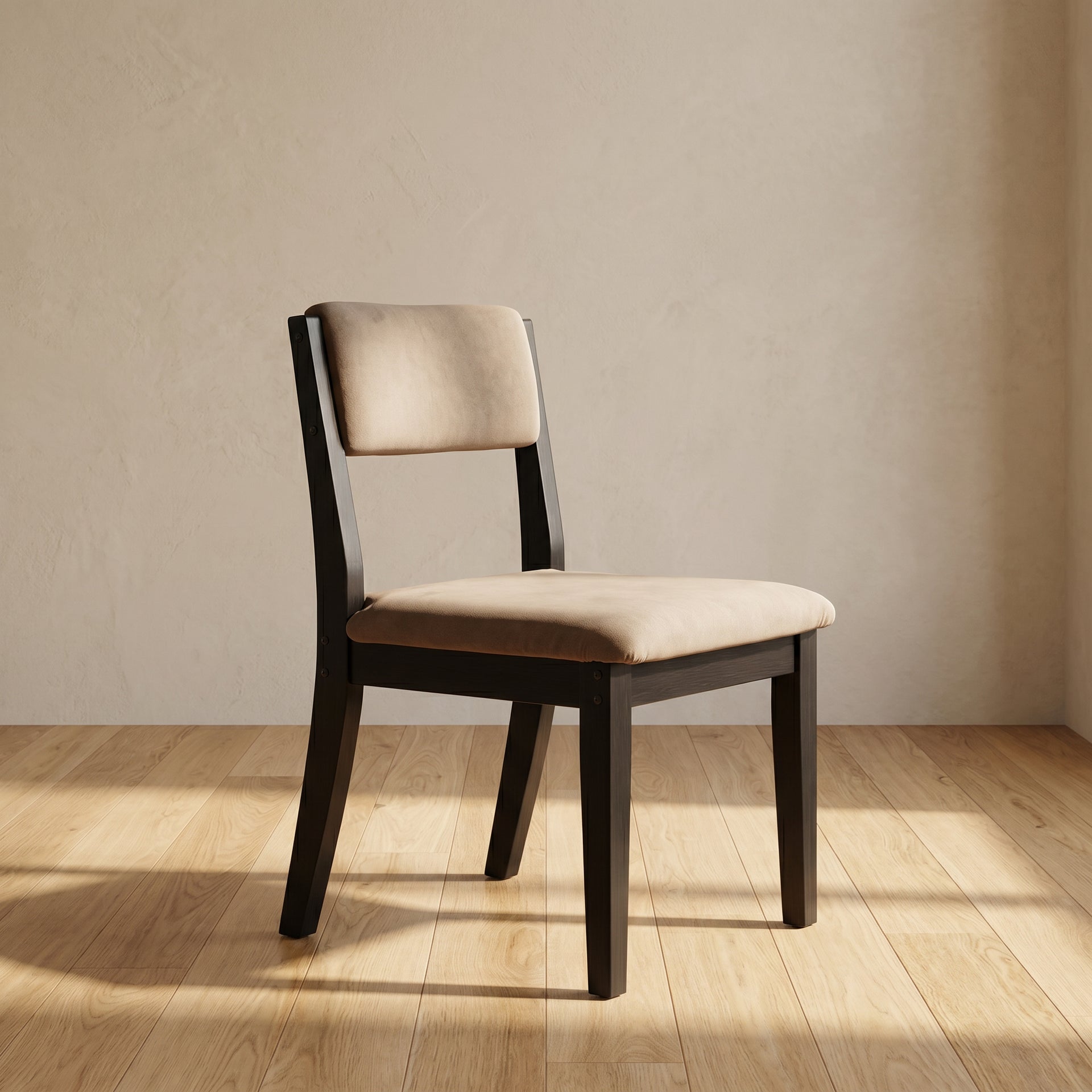 Black Padded Dining Chair by Zodiya