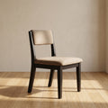 Beige Double Side Cushioned Dining Chair by Zodiya
