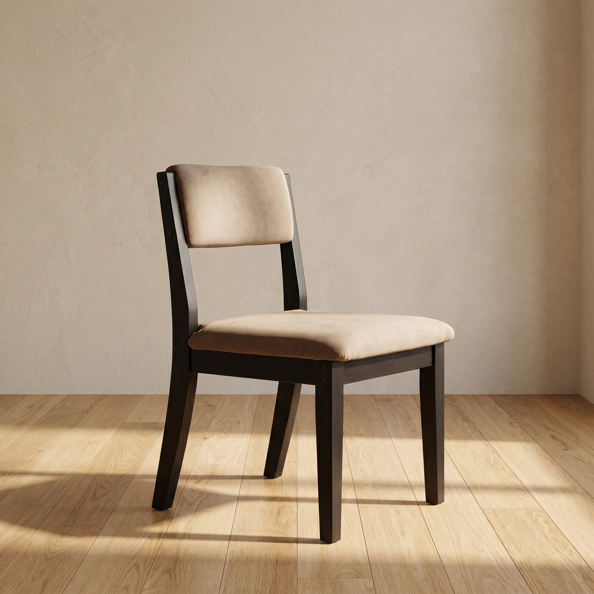 Beige Double Side Cushioned Dining Chair by Zodiya