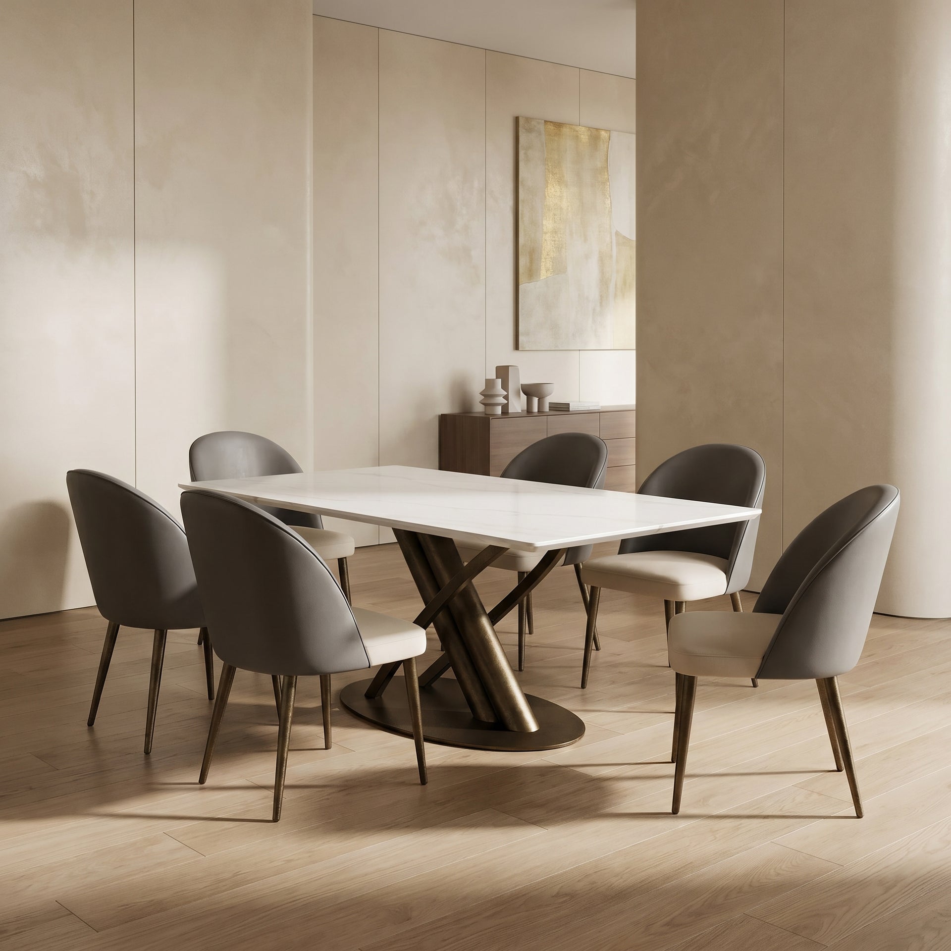 ZDY-ATT32-Dining Table 6 seater 180X100x75