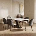 Rectangular Marble 6 Seater Dining Table by Zodiya