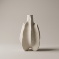 Beige Ceramic Stone Texture Flower Vase by Zodiya
