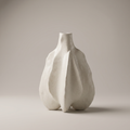 Beige Ceramic Stone Texture Flower Vase by Zodiya