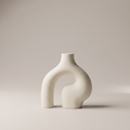Beige Sculptural Arched Ceramic Vase by Zodiya
