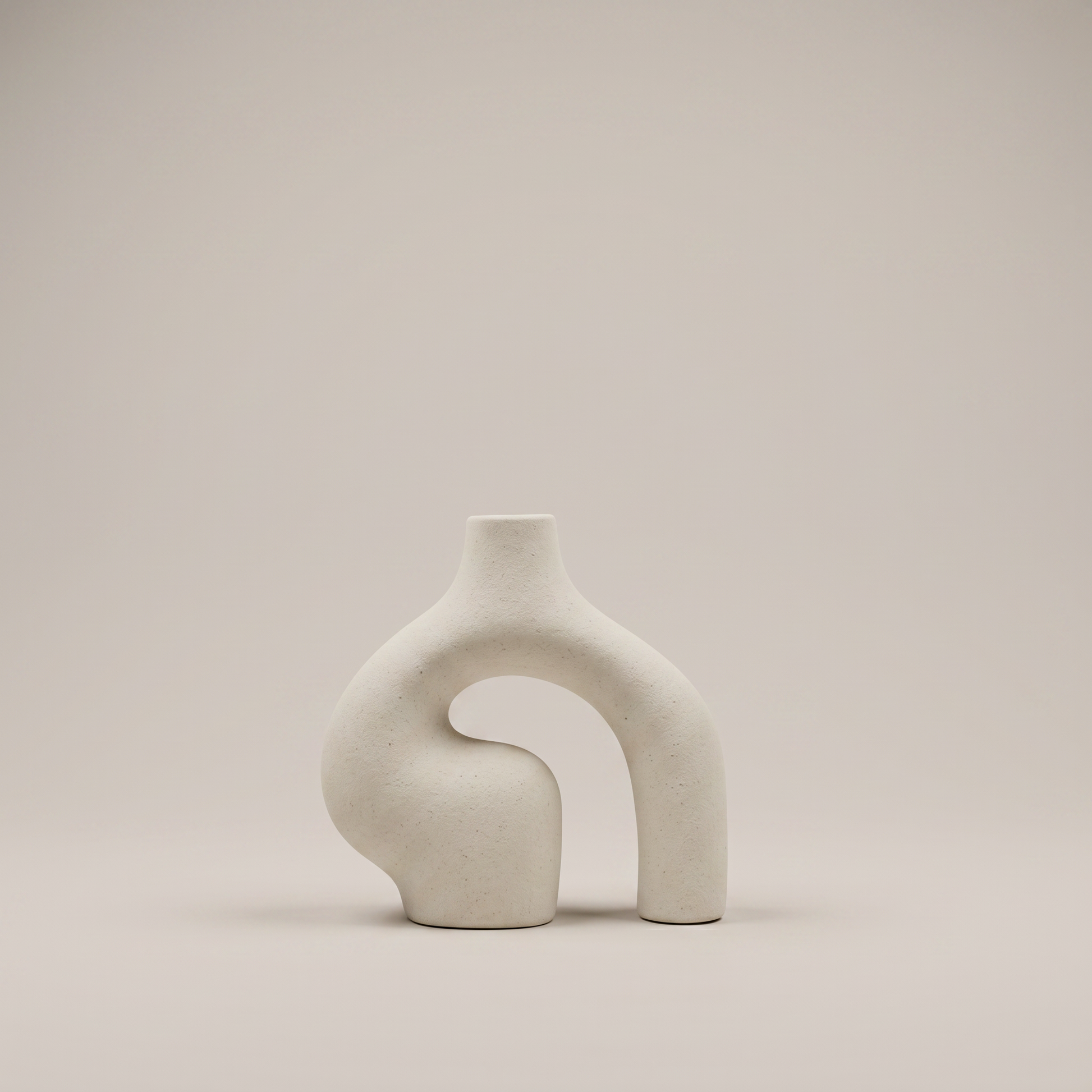 Beige Ceramic Vase by Zodiya-6