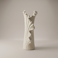 Off-White Ceramic Shell Shaped Vase by Zodiya