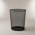 Black Metal Dust Bin by Zodiya