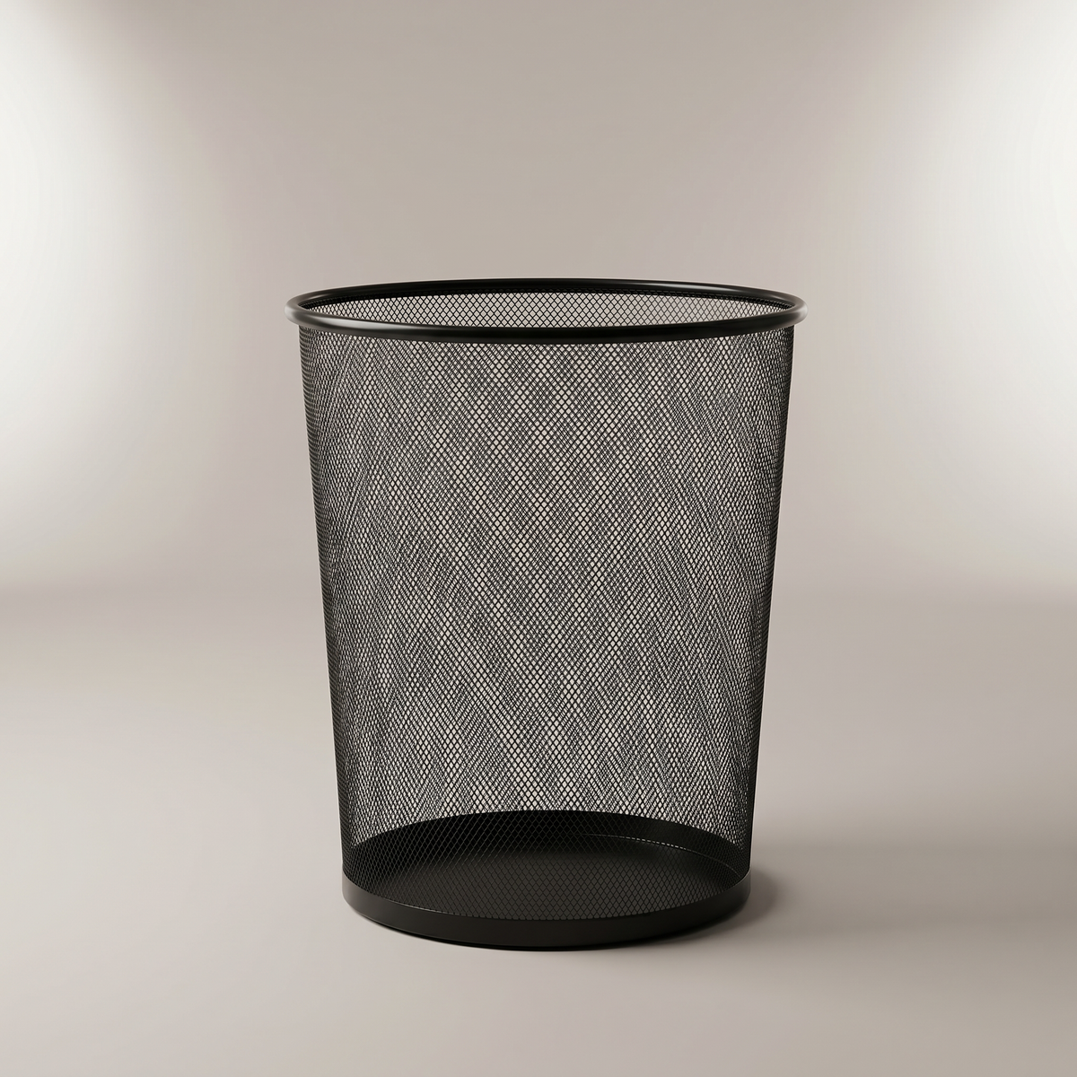 Black Metal Dust Bin by Zodiya