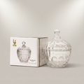 Glass Candy Bowl with Lid by Zodiya