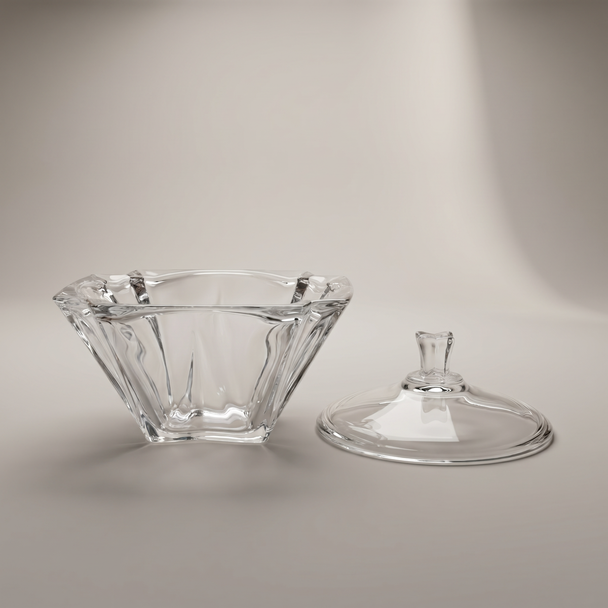Clear Glass Candy Bowl by Zodiya