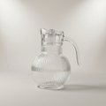 Clear Glass Jar with Round Base by Zodiya