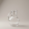 Clear Glass Jar with Round Base by Zodiya