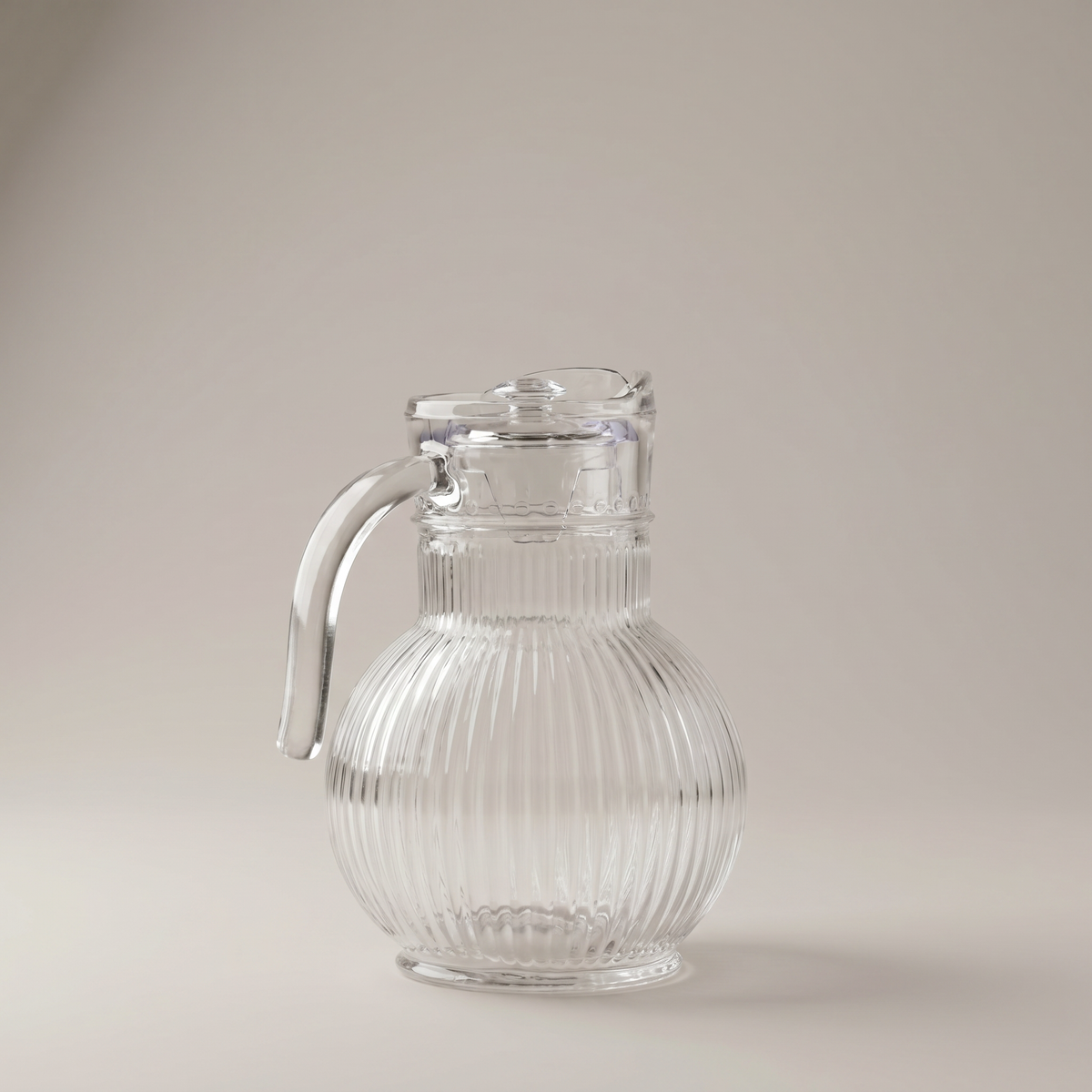 Clear Glass Jar with Round Base by Zodiya