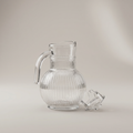 Clear Glass Jar with Round Base by Zodiya