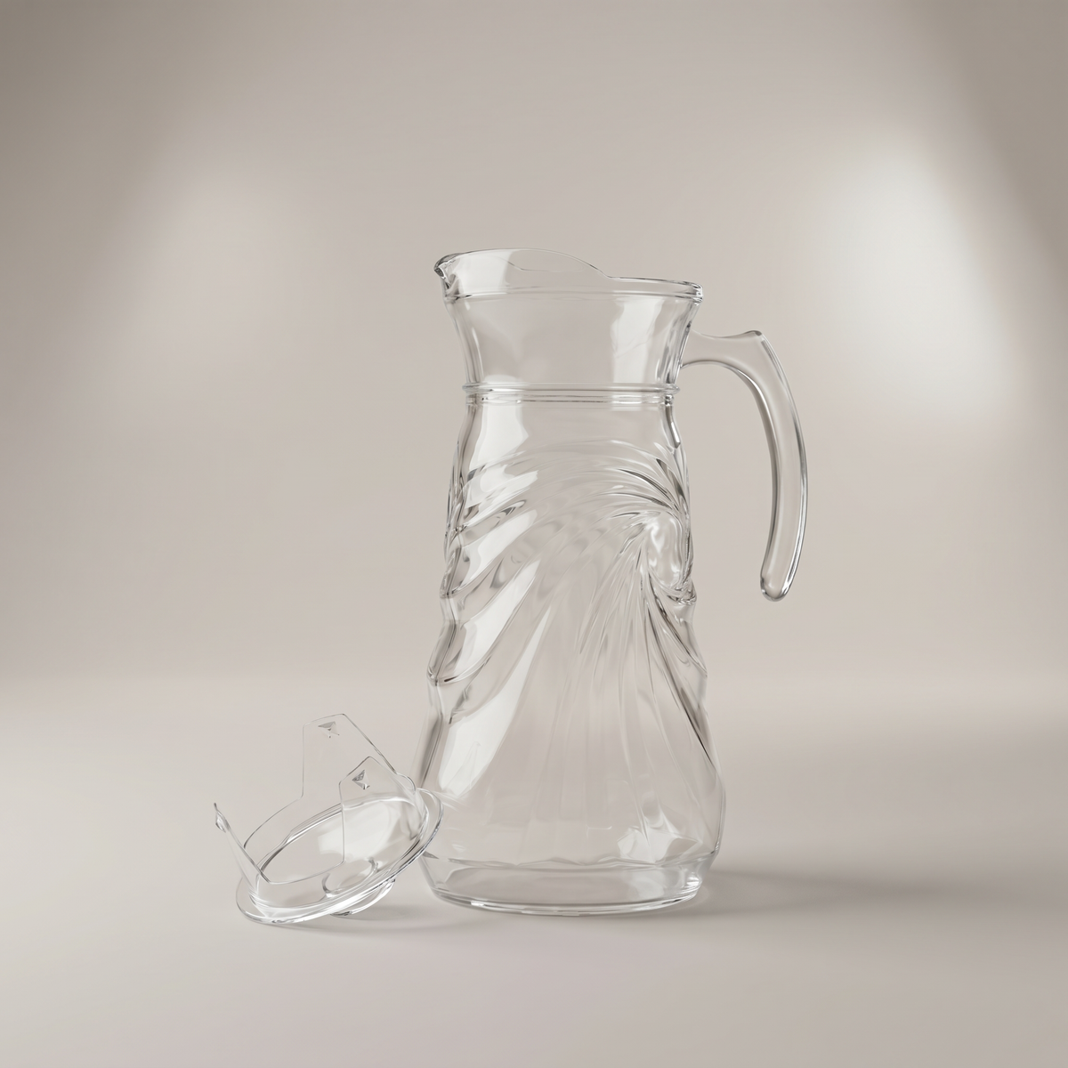 Clear Glass Water Jug by Zodiya