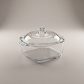 Clear Glass Food Container with Lid by Zodiya