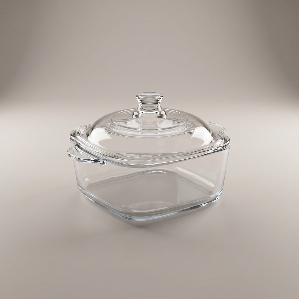 Clear Glass Food Container with Lid by Zodiya