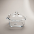 Clear Glass Food Container with Lid by Zodiya