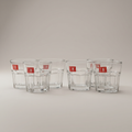 Clear Glass Cup Set of 6 by Zodiya