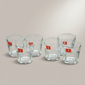 Clear Glass Cup Set of 6 by Zodiya