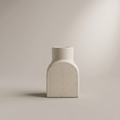 Beige Textured Ceramic Flower Vase ( Arched, Small ) by Zodiya