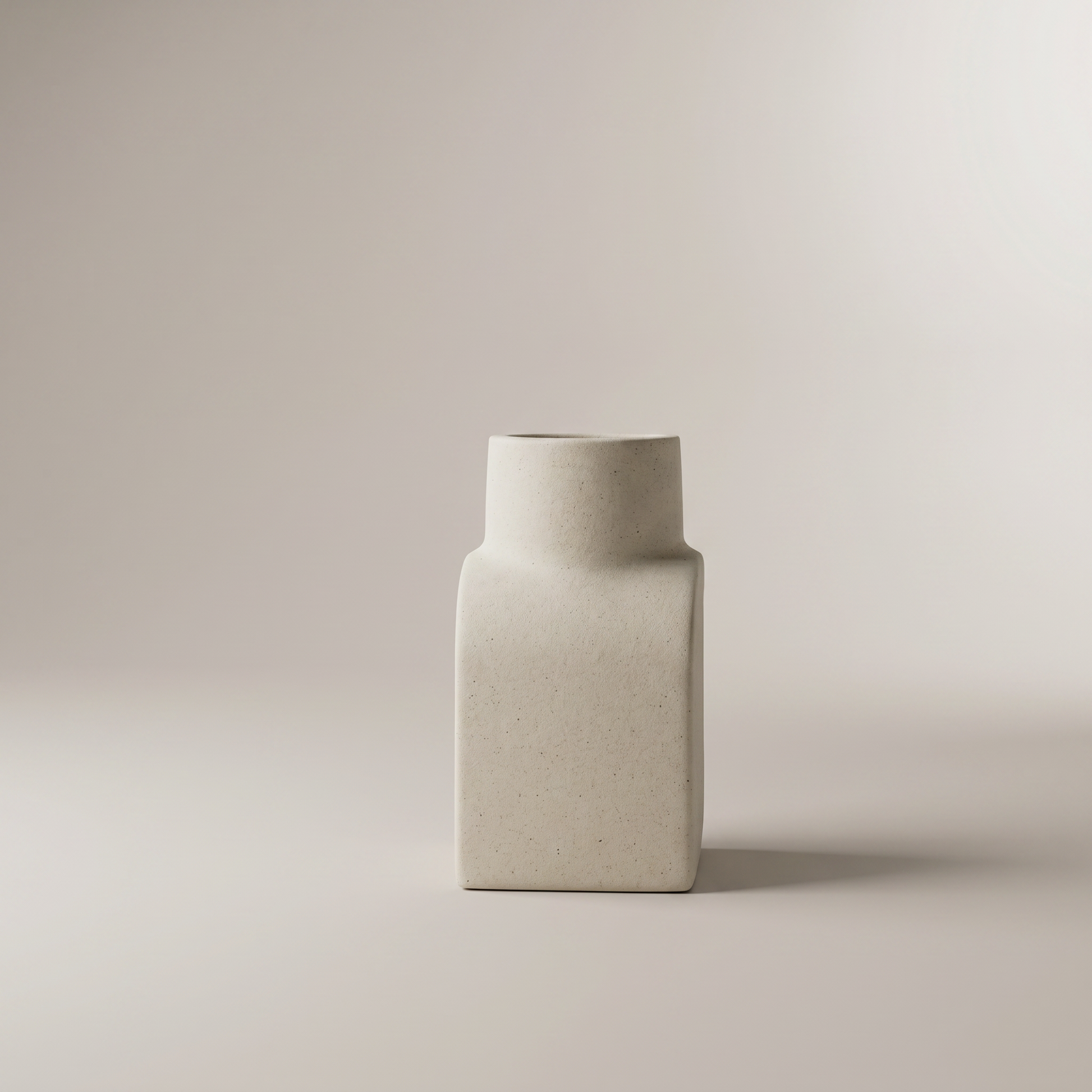 Beige Textured Vase by Zodiya-5