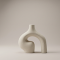 Beige Arch Ceramic Flower Vase by Zodiya