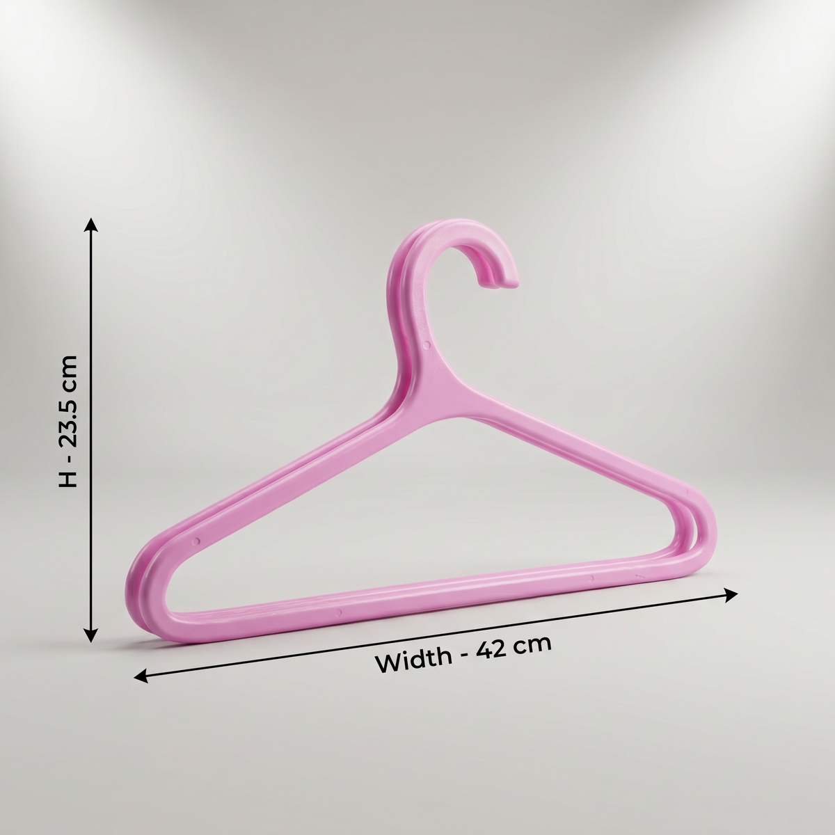 Pink Plastic Cloth Hanger Set By Zodiya
