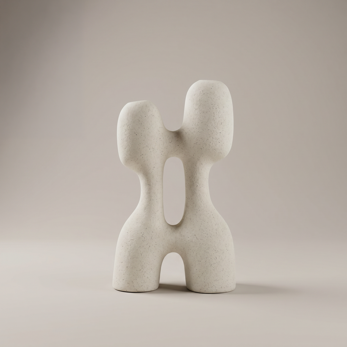 White Ceramic Flower Vase ( Double Column) by Zodiya