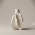 Beige Ceramic Stone Texture Flower Vase by Zodiya