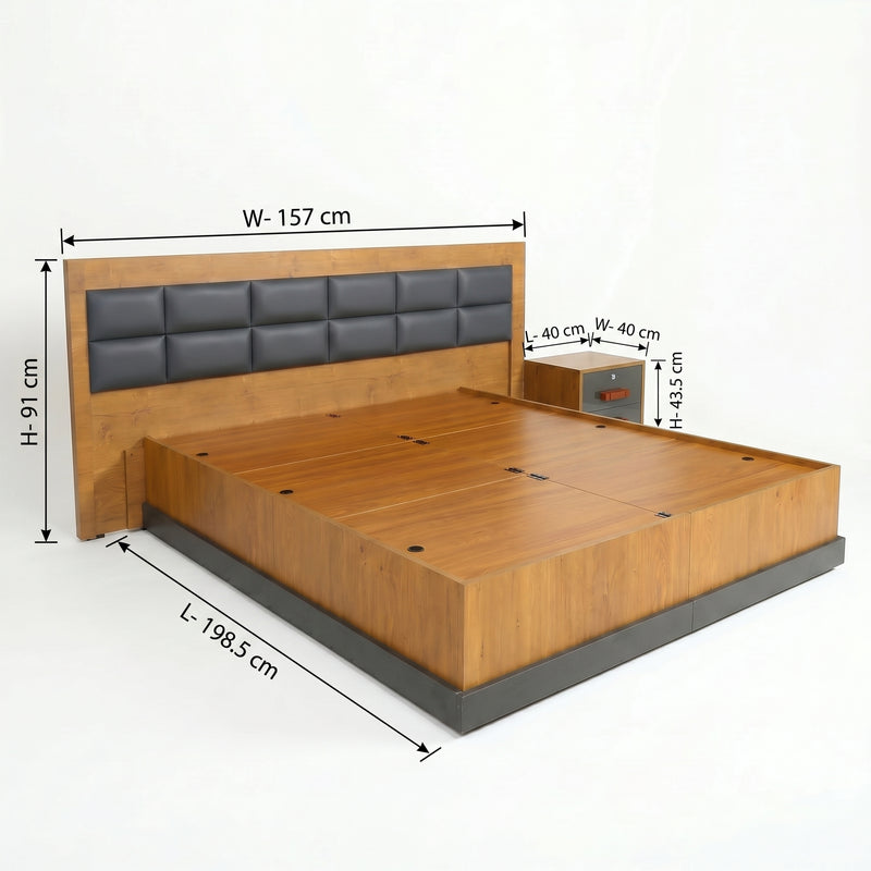 ZDY-FFI-ENORA COT WITH BED SIDE-19167-4