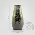 Brass Grey Large Ceramic Flower Vase By Zodiya