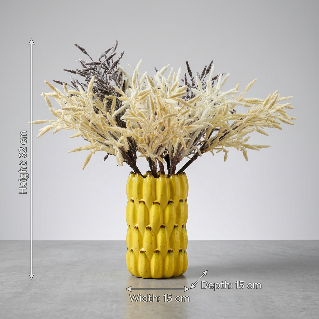 Yellow Flower Vase (large) by Zodiya