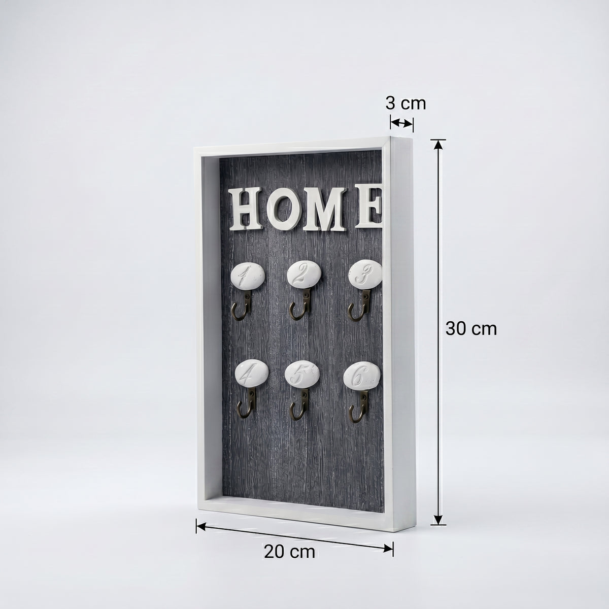 Black and White Wooden Key Holder Stand By Zodiya