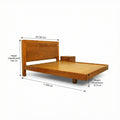 Woodvera Wooden Queen Size Bed with Bedside by Zodiya