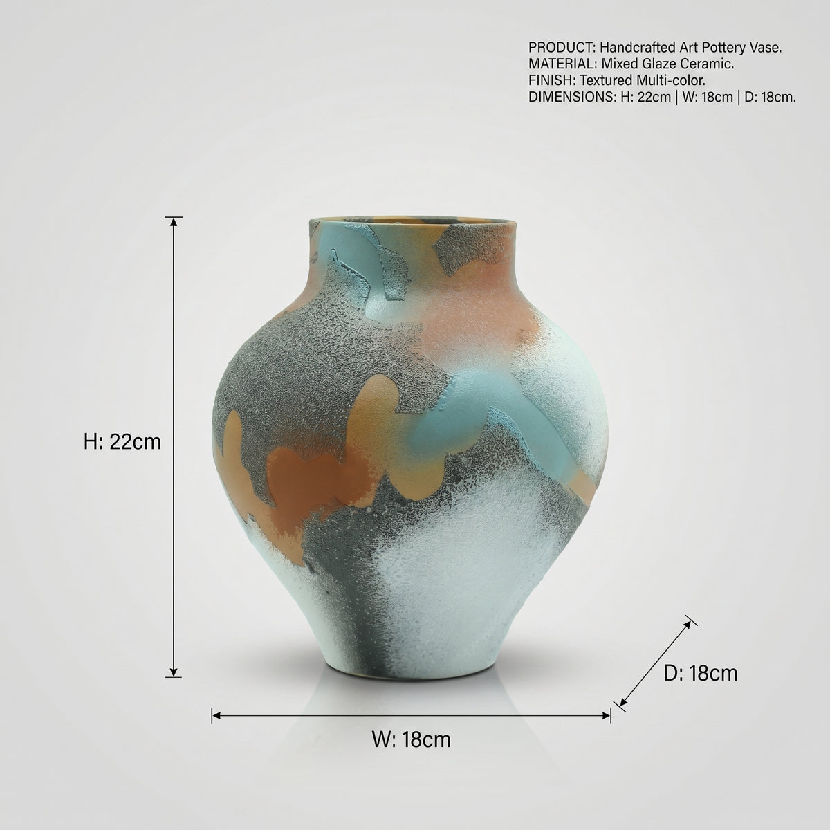 Gradient Ceramic Flower Vase (small) By Zodiya