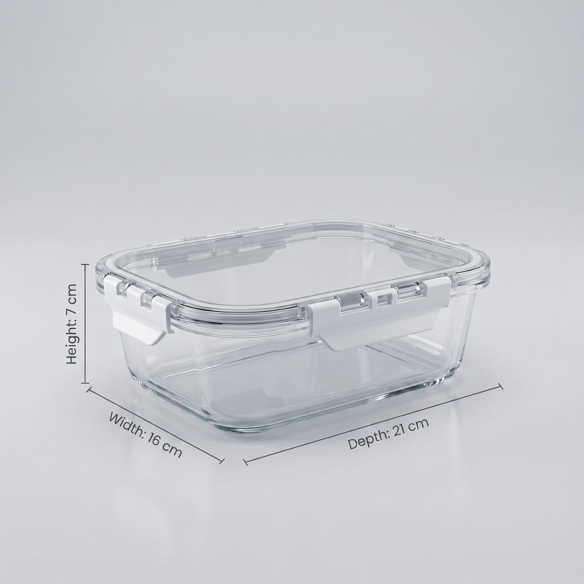 Glass Food Container Box (1000 ml)by Zodiya