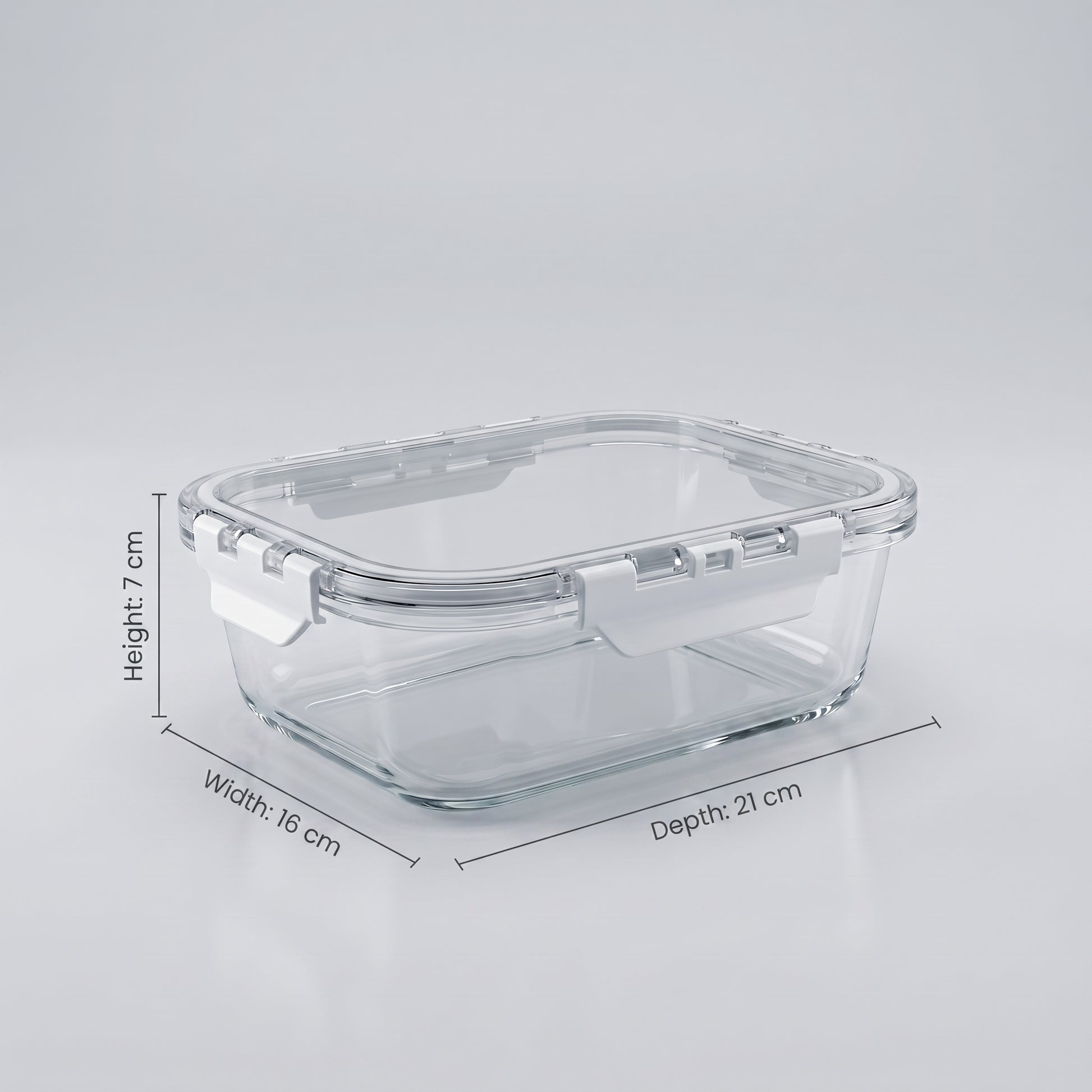 1000 ml Glass Food Storage Box-2