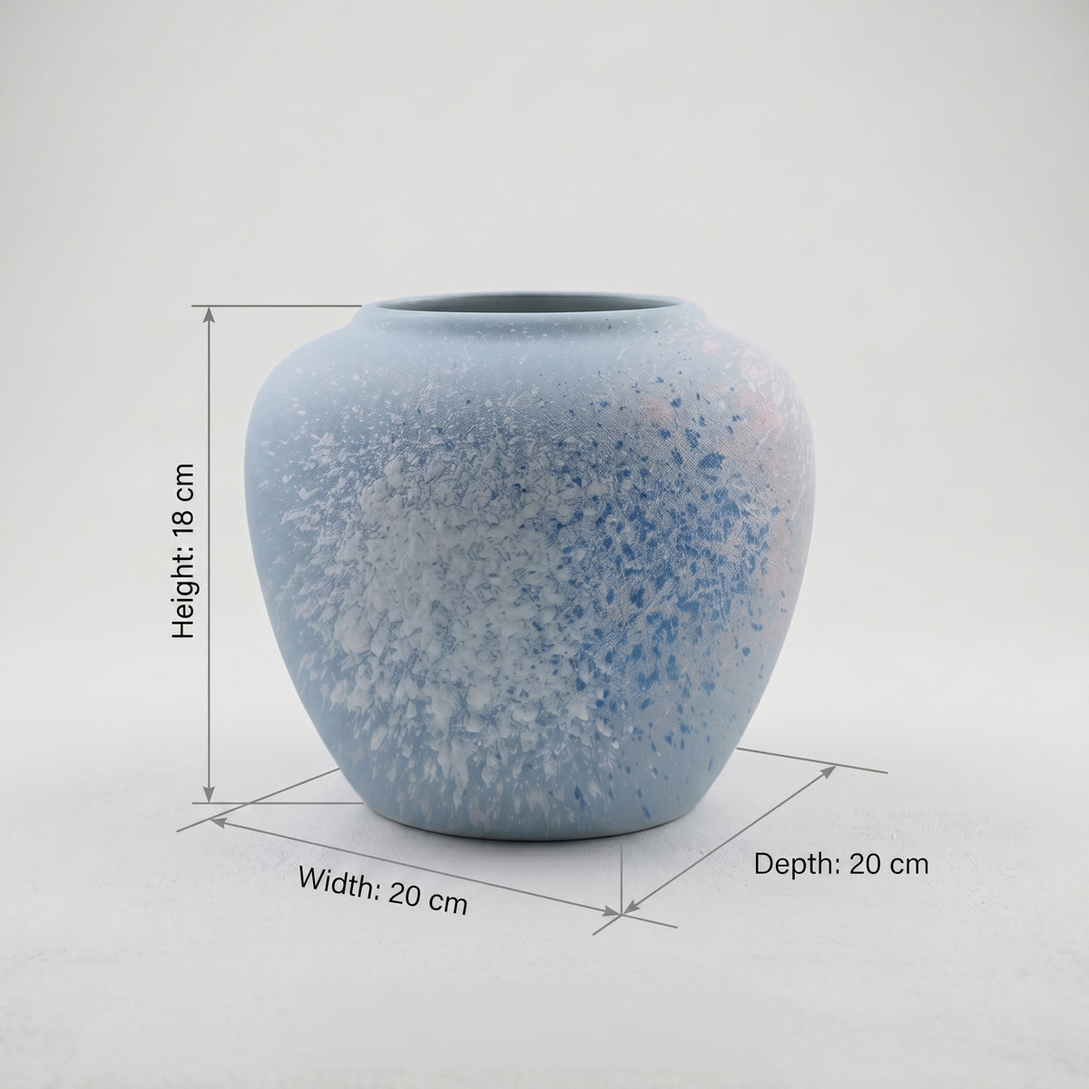 Light Blue Ceramic Flower Vase By Zodiya