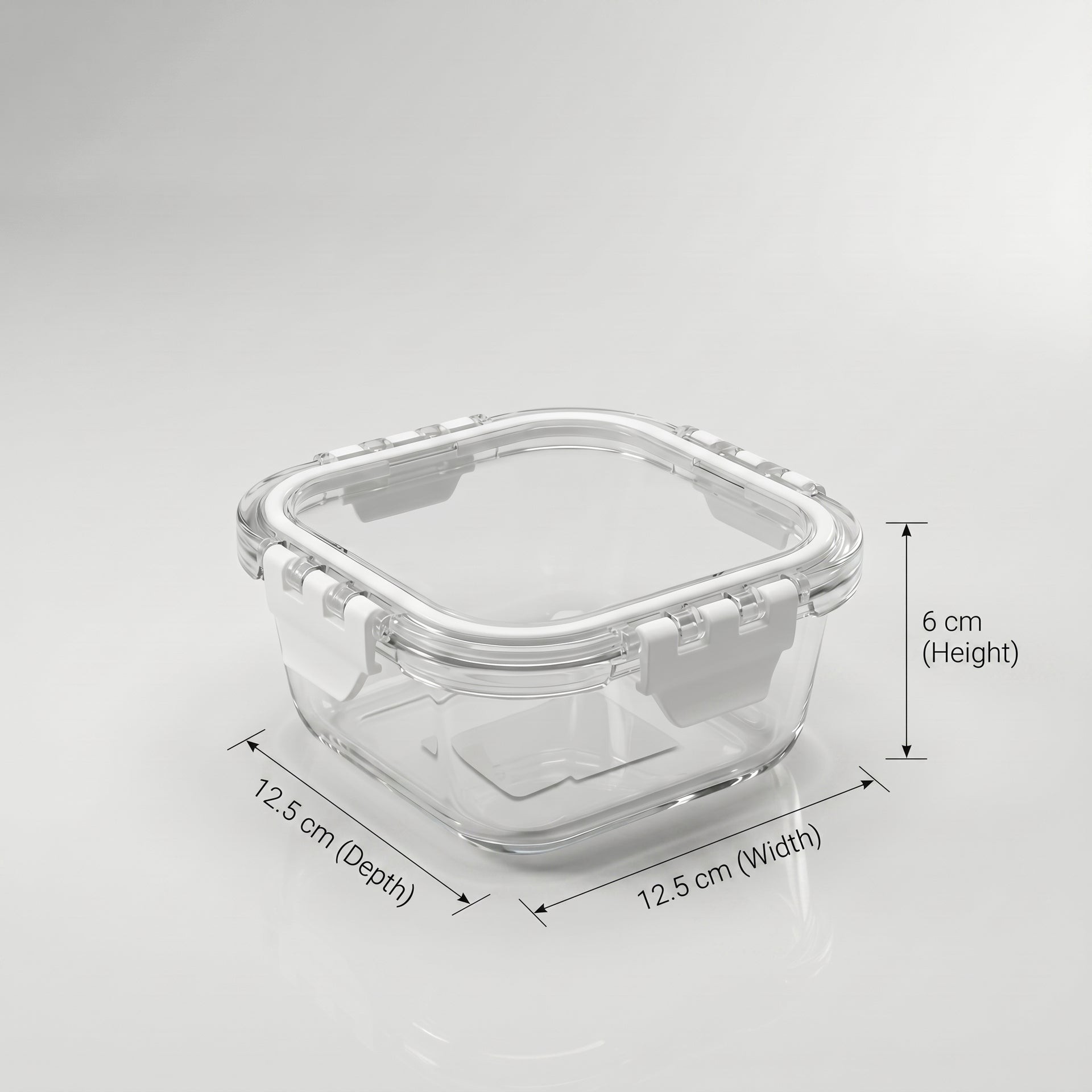 310 ml Rectangular Glass Food Can By Zodiya