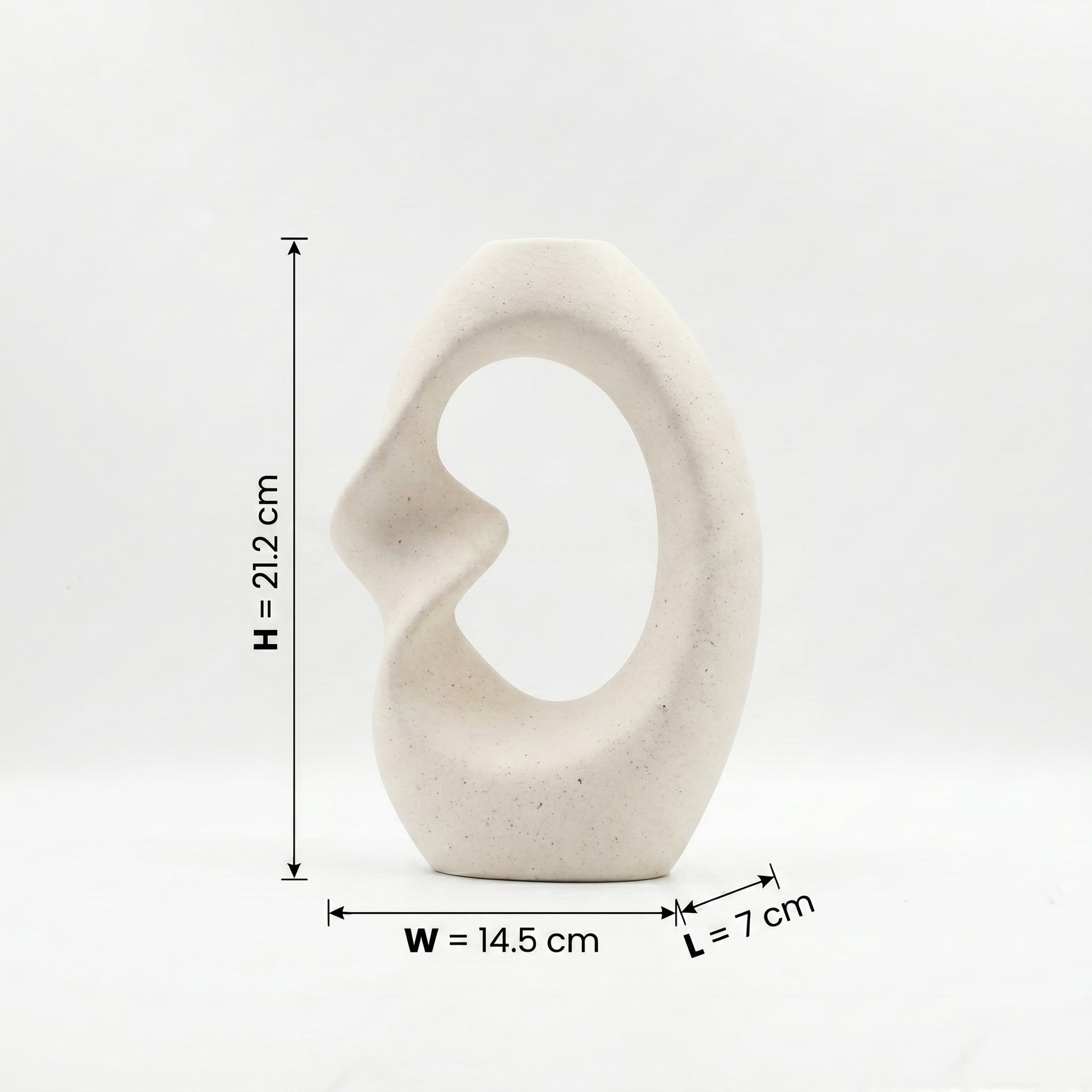 White Ceramic Vase by Zodiya