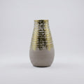 Brass Grey Small Ceramic Flower Vase By Zodiya