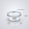 Glass Food Container Box (370 ml) By Zodiya