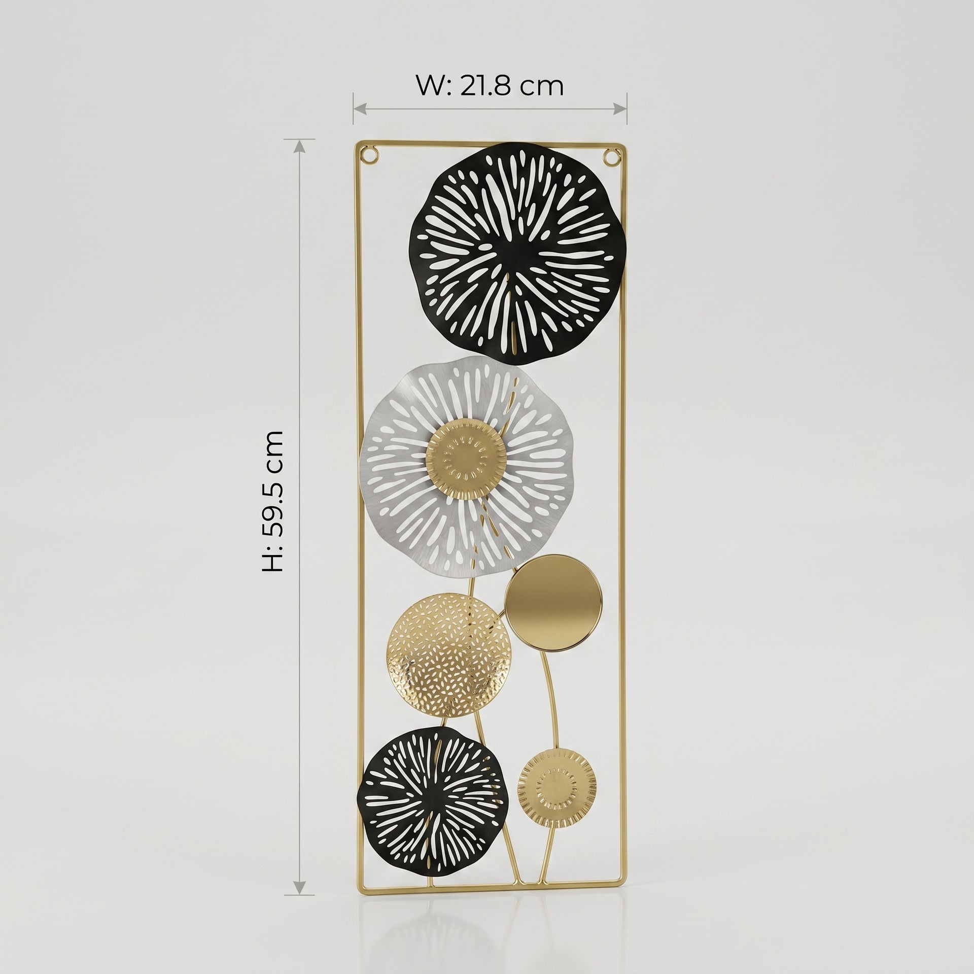 Black and Gold Metal Wall Decoration By Zodiya