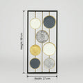 Multi Color Metal Wall Decor in Black Frame By Zodiya